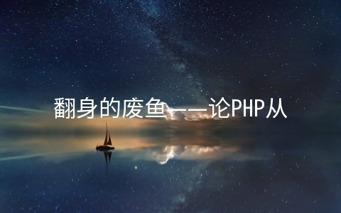 翻身的废鱼——论PHP从入门到放弃需要多久？13 - web开发