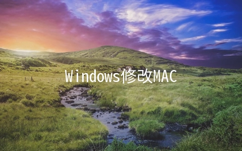 Windows修改MAC地址