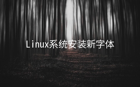 Linux系统安装新字体
