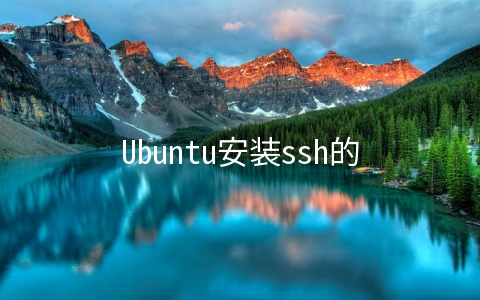 Ubuntu安装ssh的方法是什么