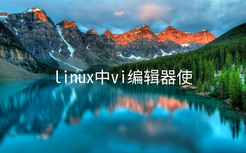 linux中vi编辑器使用技巧有哪些